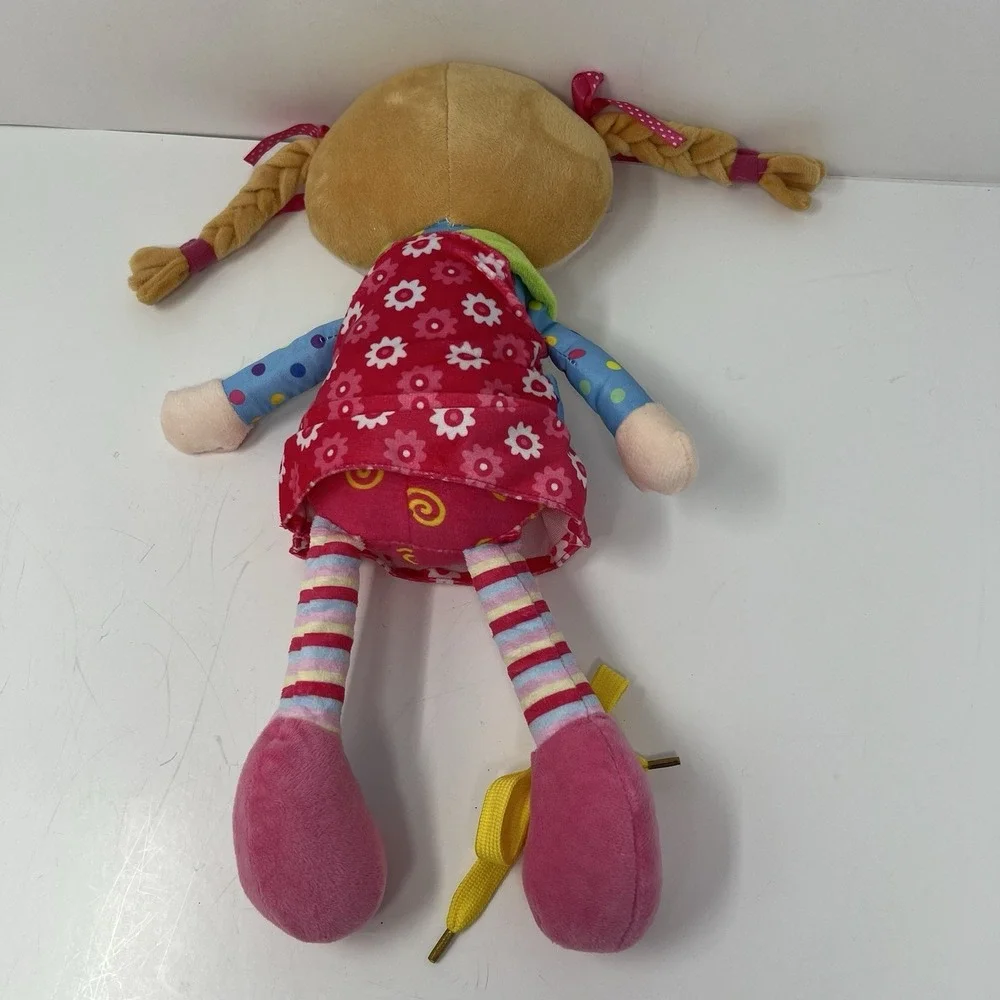 Snuggle Stuffs Sugar Snap Doll Plush Learn To Dress Toddler Sensory Activity Toy